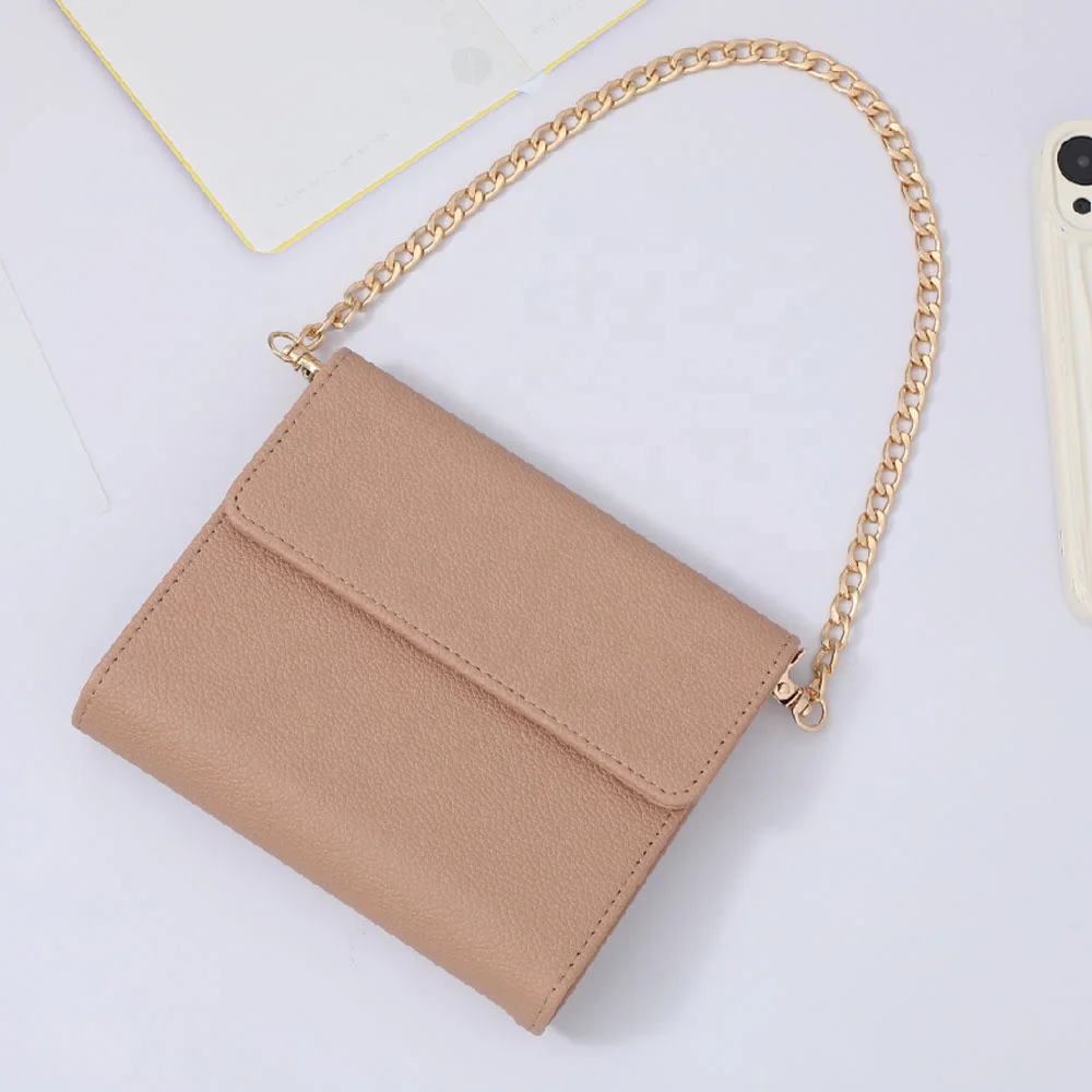 Hongbo New Best Selling Soft Leather A7 Gold Ring Budget Binder Clutches for Women as Document / Passport Holder / Card Wallet