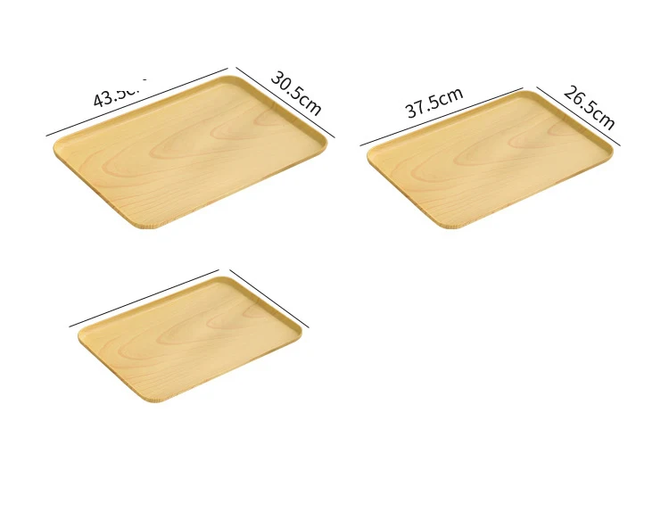 Modern Serving Tray Customization Imitative Wood Service Tray PP Wheat Straw Bulk Food Serving Cafeteria Tray