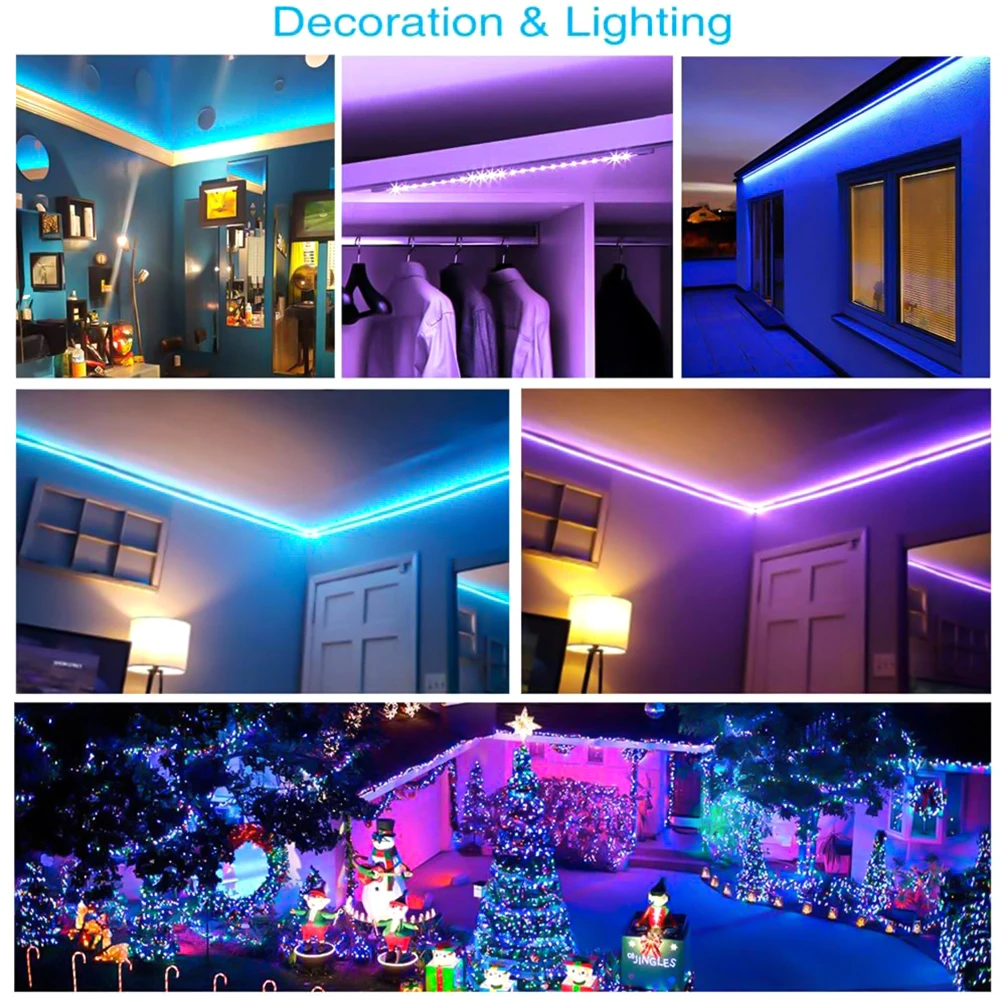 Smart Bluetooth Led Light Strips Led Ruban 5050 Rgb 12v Usb Remote Control Decoration Bande Lumineuse Led Lumineux