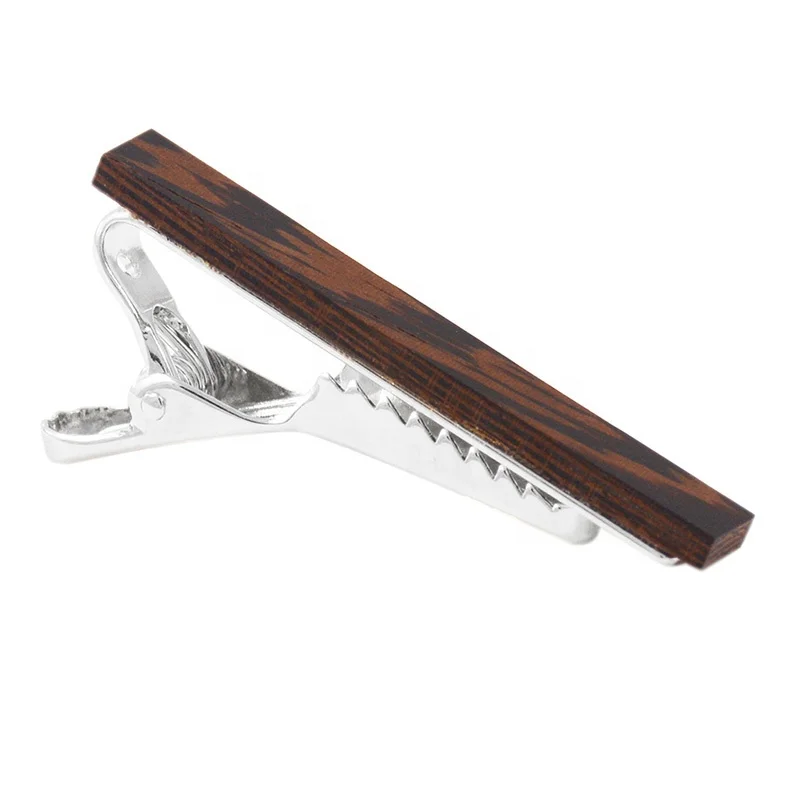 Low-key Luxury Wood Tie Clips for Mens Necktie tie bar clasp High Quality Business Gift