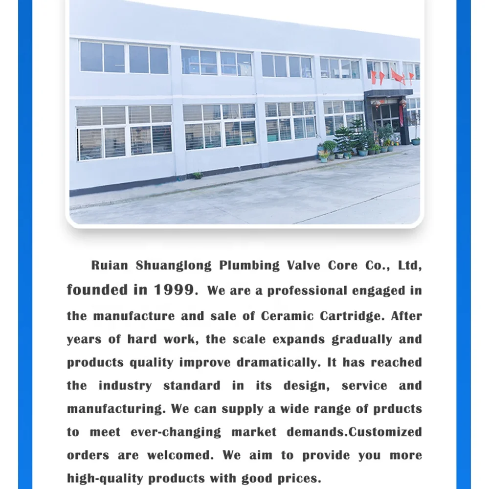 Wenzhou MingJi 35mm Reverse Idling Double Seal Mixer Faucet Ceramic Cartridge