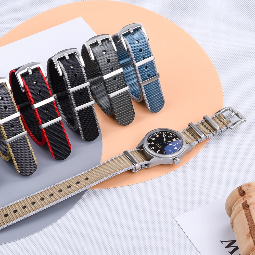Ремешок для часов JUELONG в Военном Стиле нейлоновый Улучшенный браслет из нержавеющей стали наручных