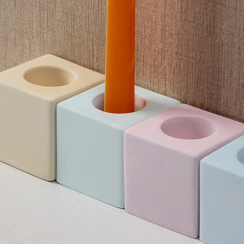 Square Bathroom Dry Diatomite Quick Absorption Single Hole Toothbrush Holder