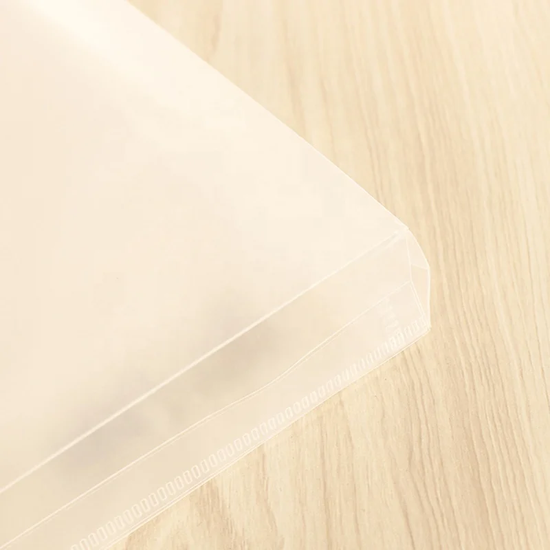 OMOI Custom Logo Factory PP A4 A5 A6 File Folder Organizer Storage Waterproof Clear Transparent Stationery Document Bag