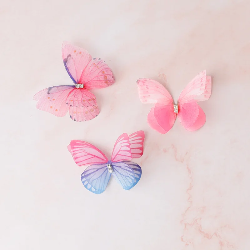 Factory direct selling cake decoration dream gradual change butterfly fairy birthday cake card decoration supplies