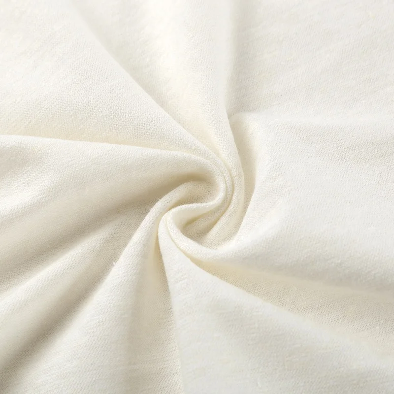 KH008-Anti-twist конопляная Органическая хлопковая трикотажная ткань 180 г/м2 для футболок