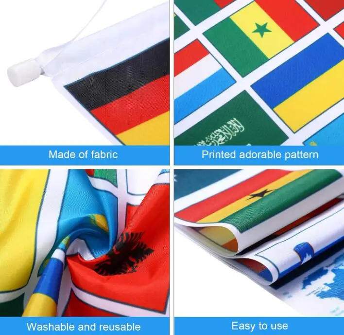 2024 Hot Selling Decoration Soccer World Color Flags Porch Signs Banners National Flags For Soccer Party Sports Events Clubs