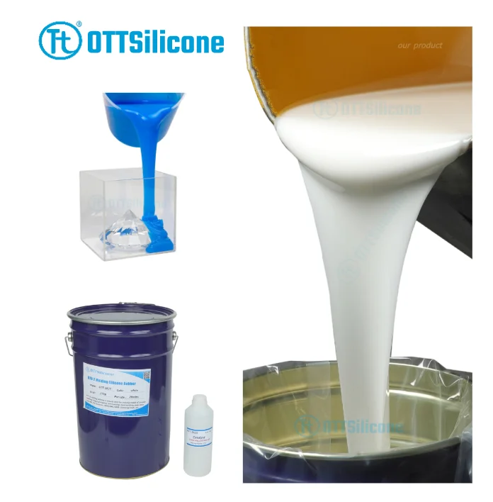 Blue Platinum Mold-Making  Silicone for Unsaturated Resin Mold Production Poly-Addition cured silicone