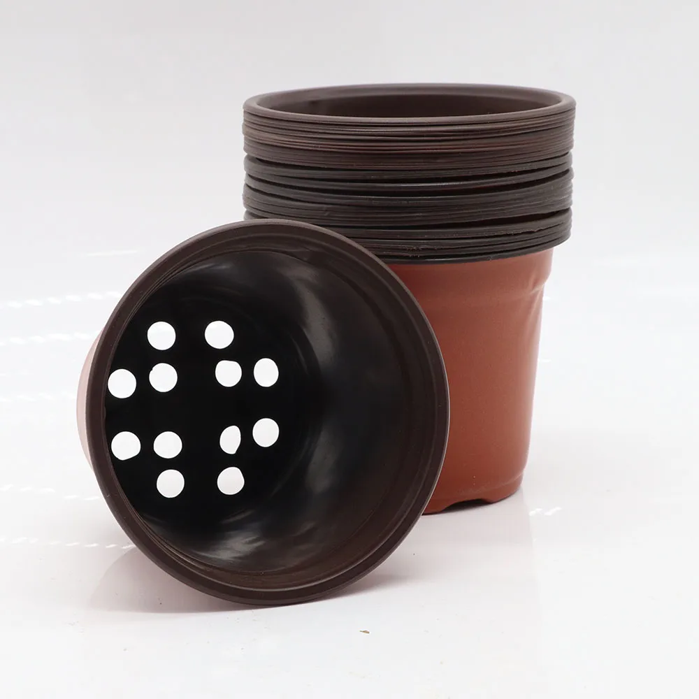 Factory goods supply cultivation succulent flowers two-color small pots plastic simple planting thickened two-color pots