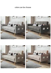 Nordic fabric sofa modern simple small family folding sofa bed living room dual purpose multi-functional lazy sofa