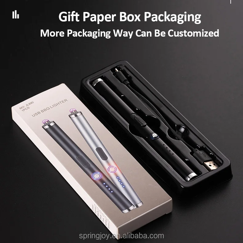 Outdoor Portable Windproof Flameless Double Arc Electronic Cute Gold Candle Lighter Custom Logo Pulse Usb Lighter With Led Light