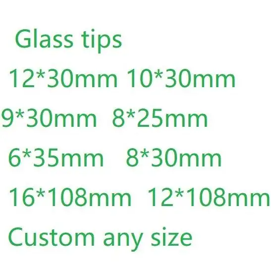 wholesale 6mm 8mm 10mm 12mm Custom Shapes Glass Filter Tips for joints