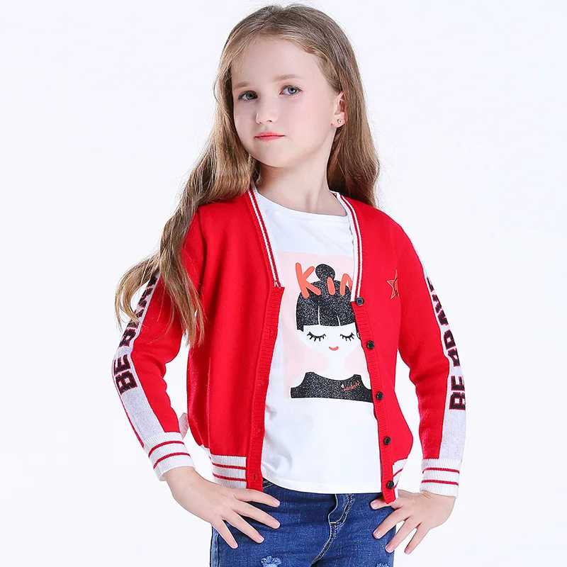 
2019 pink organic rainbow cashmere girl knitted kids sweater 