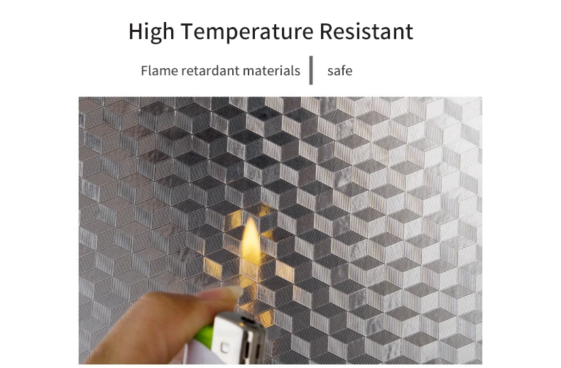 Wholesale durable High temperature resistance oil proof wall sticker for kitchen self adhesive aluminum foil wall sticker