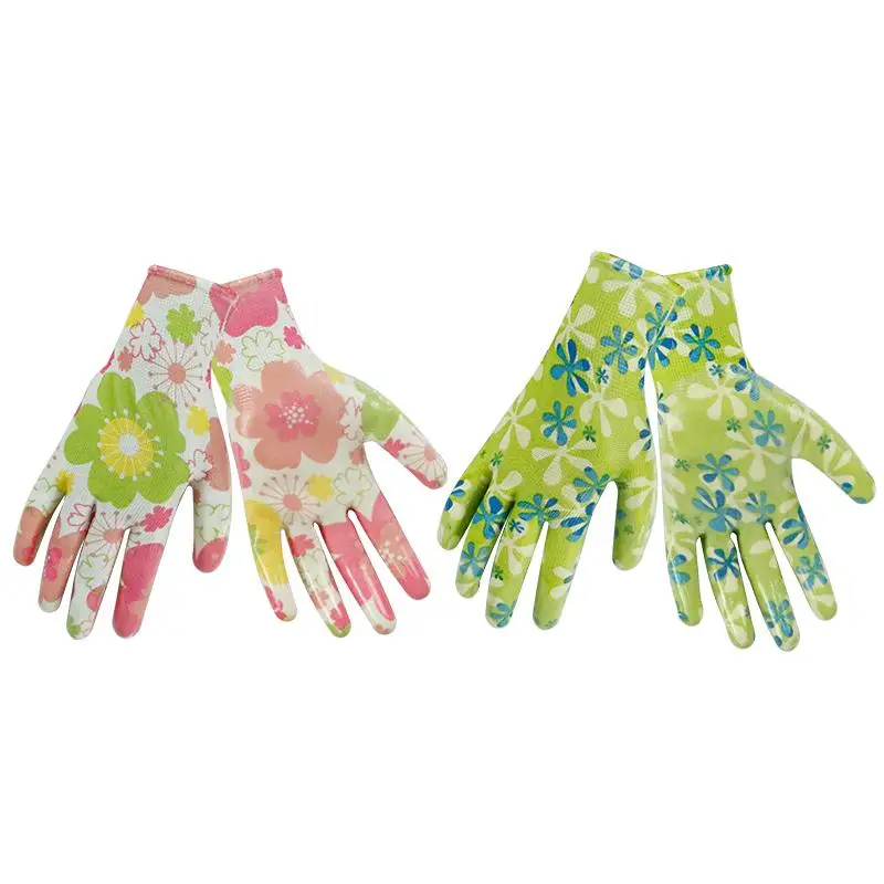 Customized color 13 needle Tool and mechanical Polyster gloves for