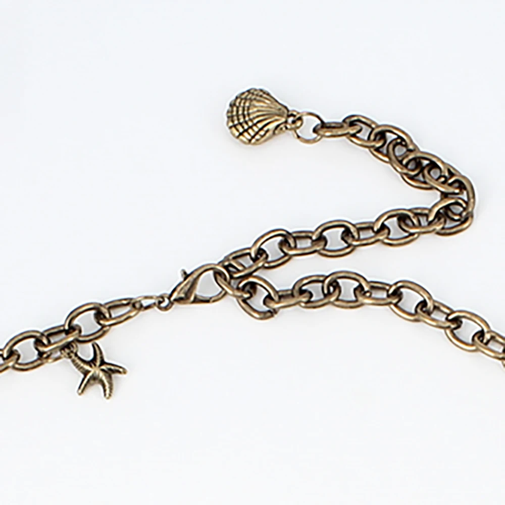 Новая индивидуальная оптовая продажа, модная цепочка в пляжном стиле, морская Морская ракушка, биологическая подвеска, цепочка на талию