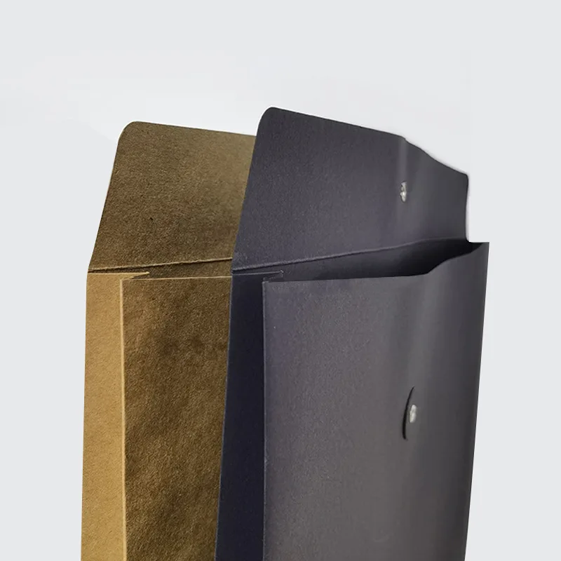 recycled  string tie  A4 letter size files mailer packaging bag Brown  paper file storage envelope with button string closure