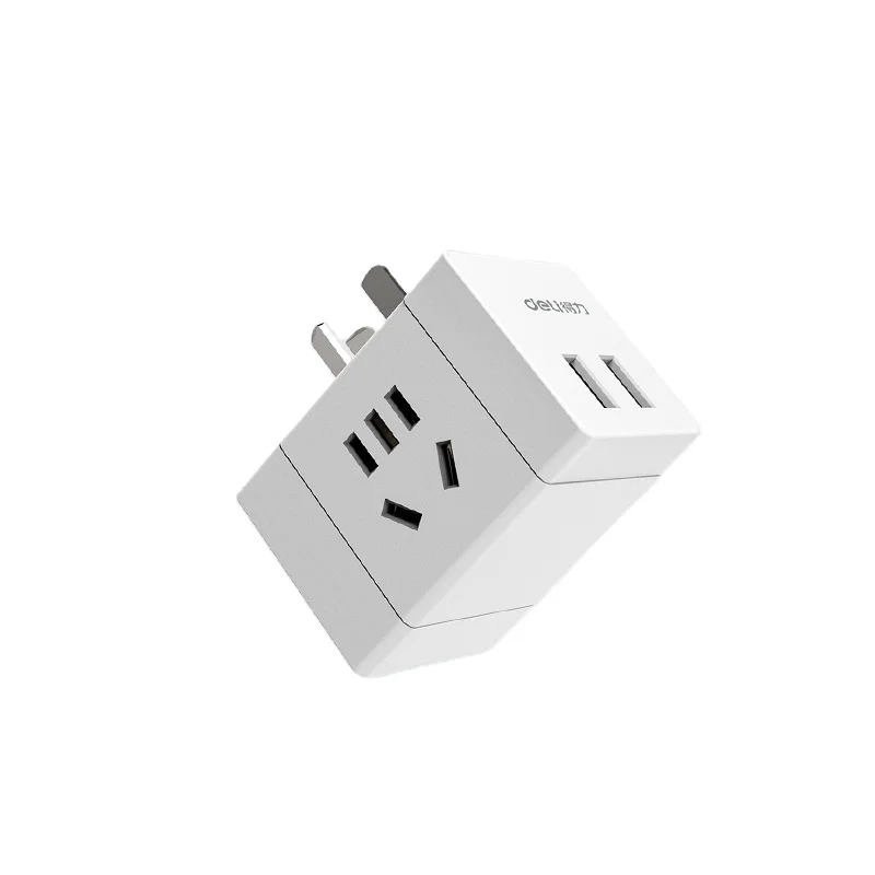 Преобразователь Deli 33636 высокого качества 3 комплекта + 2USB умная быстрая зарядка беспроводной кубик Рубика офис легко носить с собой