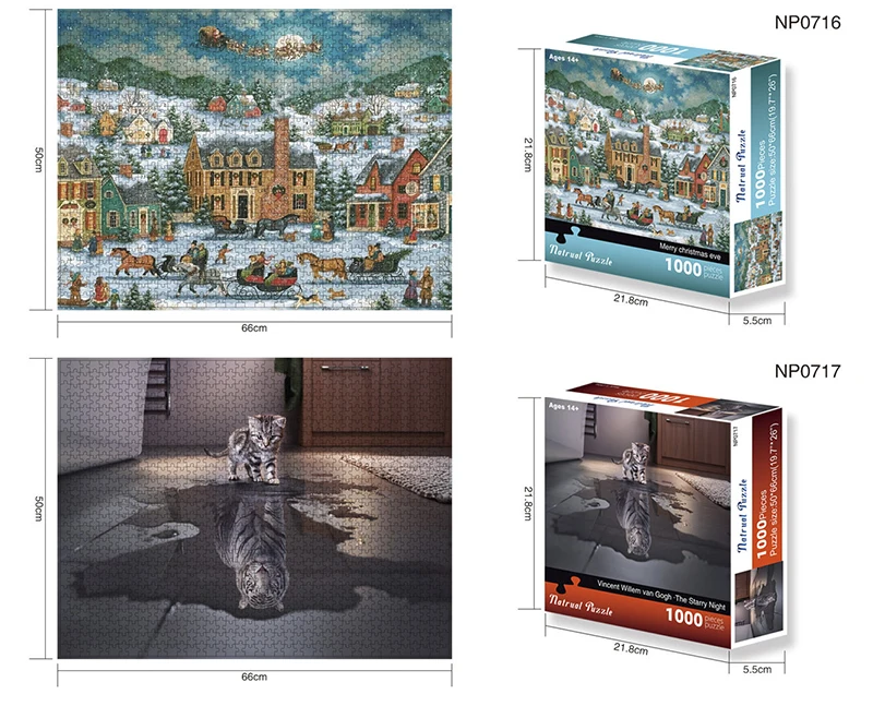 Детский Развивающий пазл-головоломка, пазлы из 1000 частей, игра на заказ