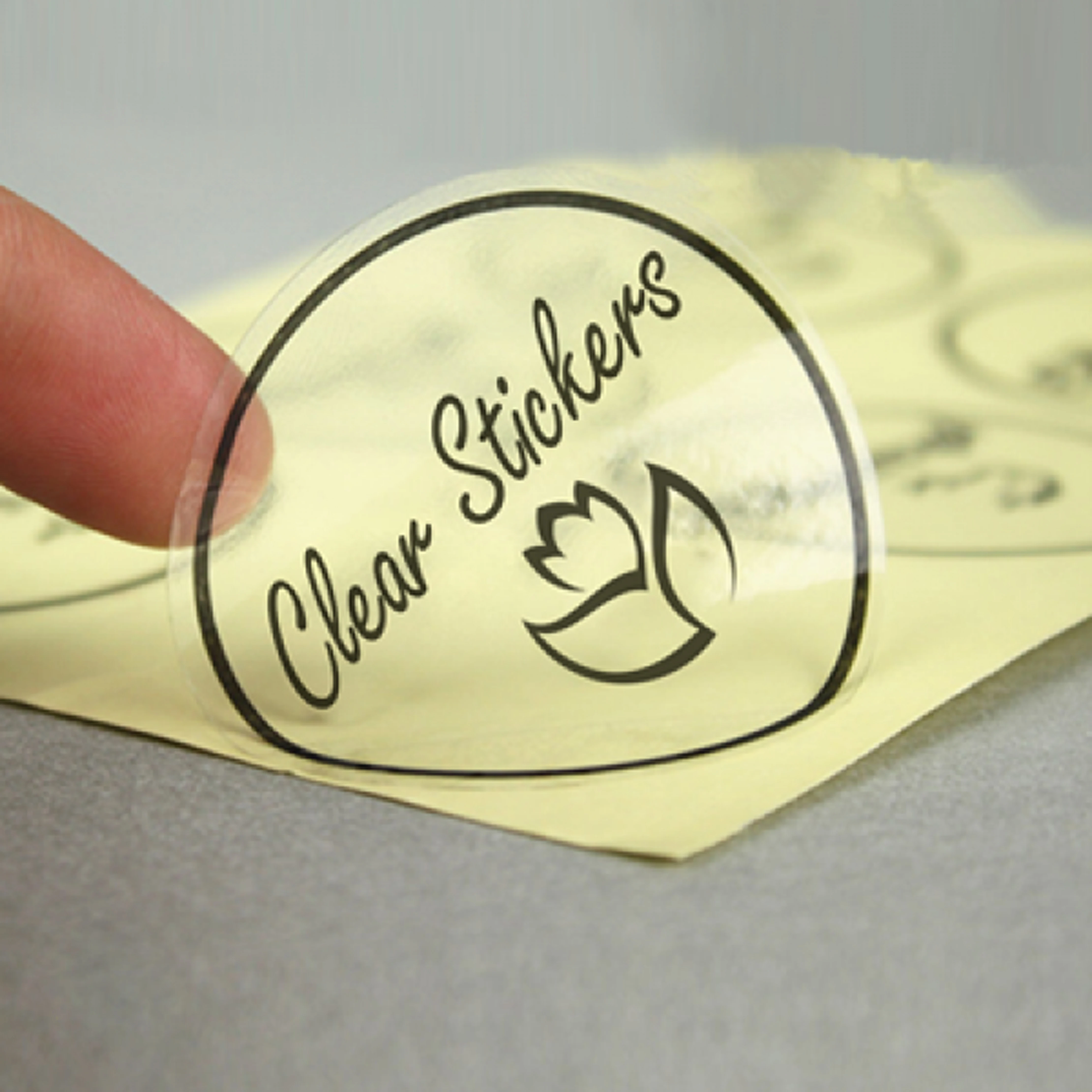 Wholesale Custom Printing Roll Matt Transparent Labels Clear Gold Foil Self Adhesive Private Sticker