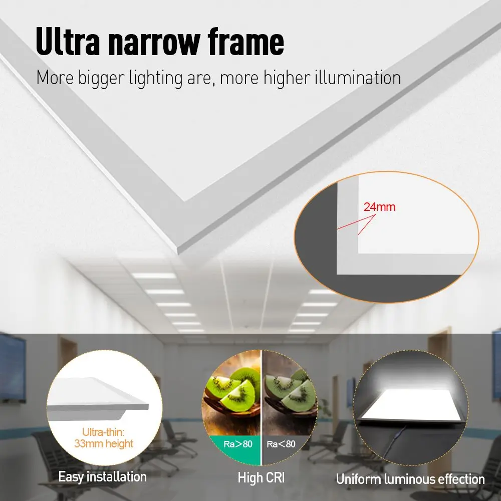 superbright 140lm/w led ceiling square flat light back lid panel light led panel 120x60  for home office