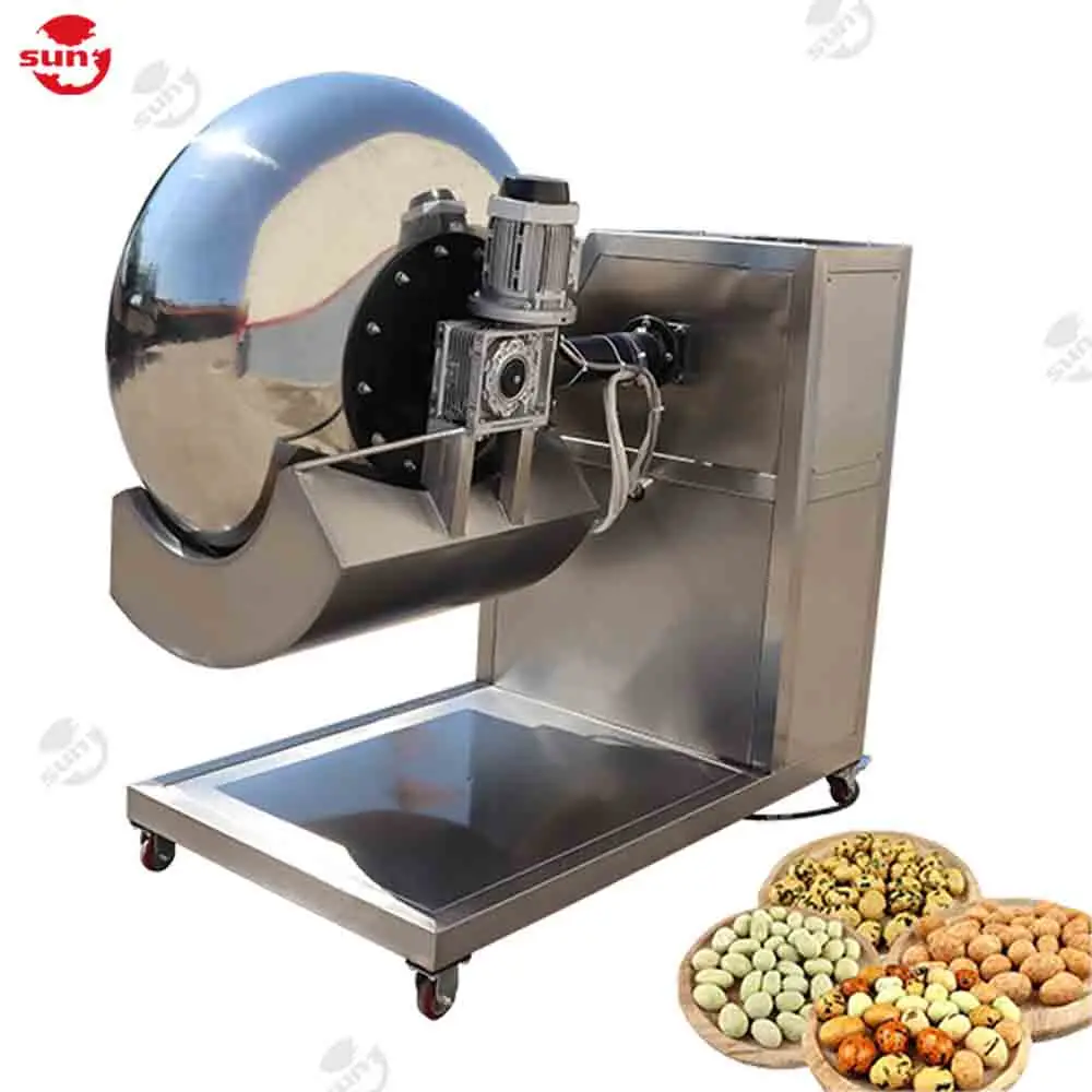 Stainless steel caramel peanut coating machine cashew nut almond coating machine groundnut nut