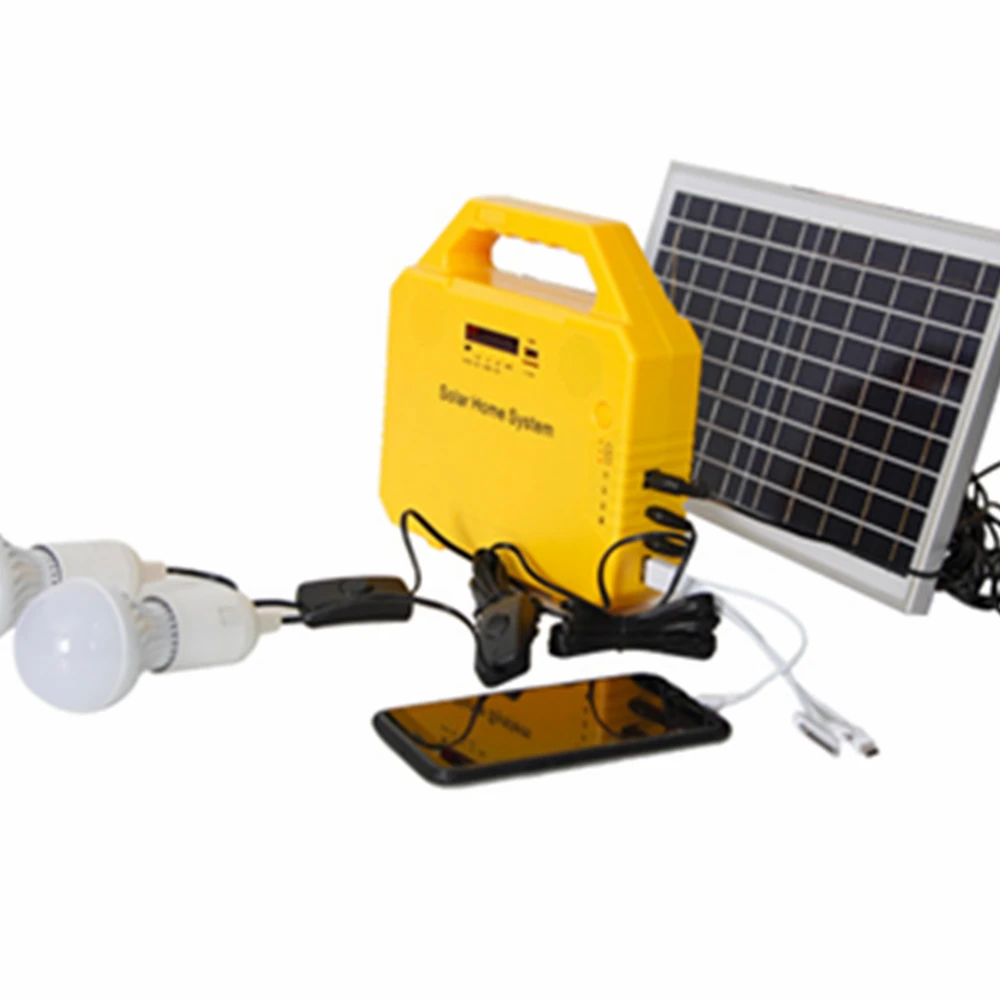 Rechargeable FM radio blue tooth speaker solar energy panel home kit solar lighting system