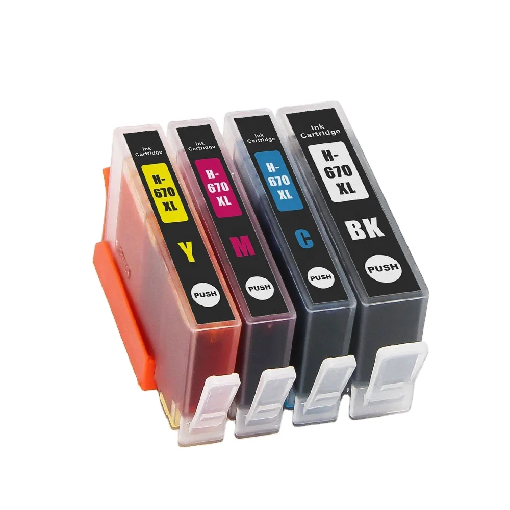 INK-TANK 670 670XL премиум цвета Совместимый струйный картридж для HP670 струйного принтера HP Deskjet Ink Advantage 3525 5525 принтер