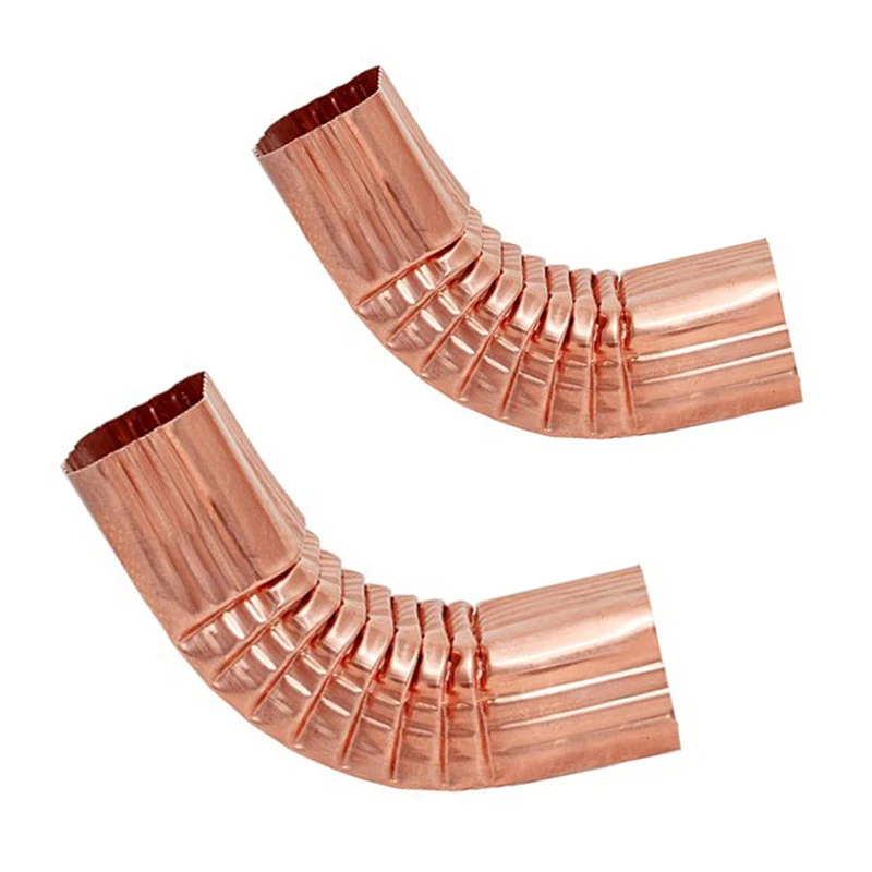 Material Uv Resistant water copper Downspout Gutter Elbows brass color Downspout Gutter Elbows 90 degrees Downspout Gutter Elbow