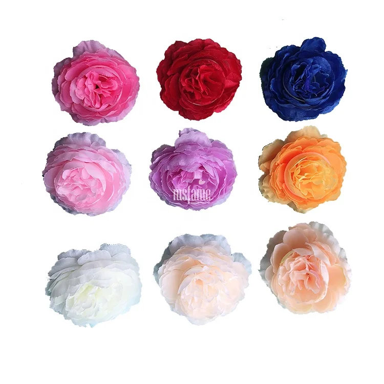 MSFAME cheap price factory wholesale flowers silk peony heads artificial flower head