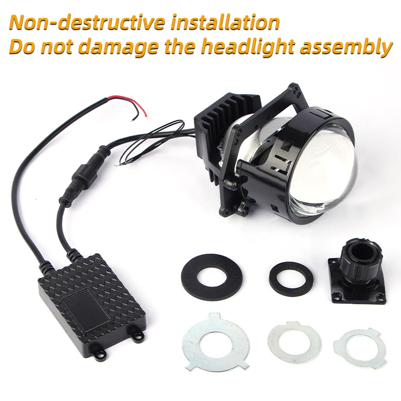 Non-destructive installation car projector 3.0 inch bi led laser headlight Universal H7 HB3 H4 car light modified LED headlight