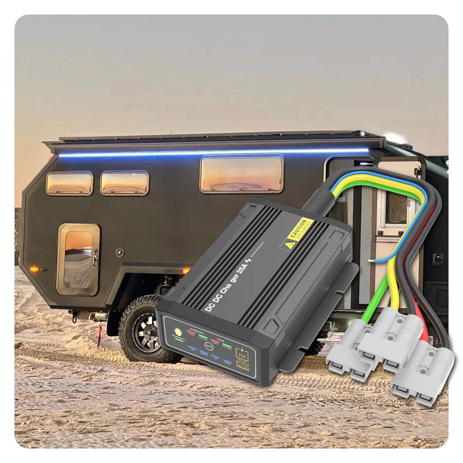 Automatic 12V 24V to 12V DC TO DC On-Board Alternator Battery Charger for Trolling Motor Battery