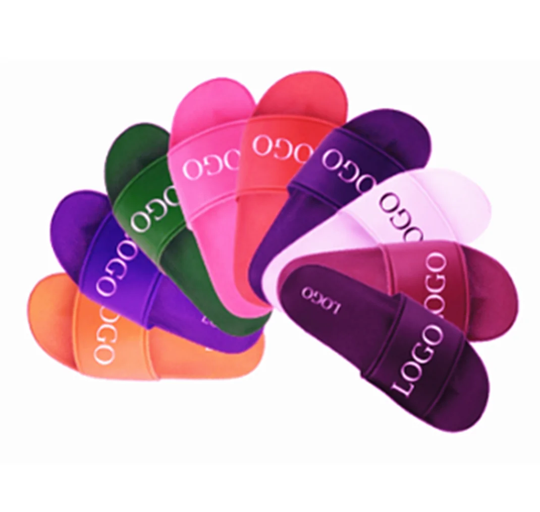 
popular fashion beach girl custom slide indoor OEM lady slippers 