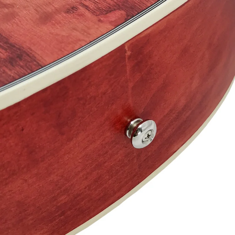 Aiersi brand factory wholesale cheap price custom logo 40 41 Inch Cutaway Red Colour Ash Acoustic Guitar faster shipping