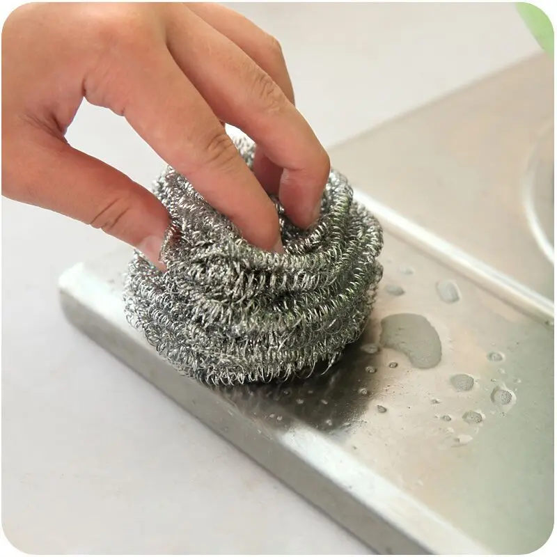 
6Pcs/Bag Stainless Steel Wire Cleaning Ball For Dish Pot Washing Dishes Scrubbers Pan Bowl Cleaner Kitchen Accessories 