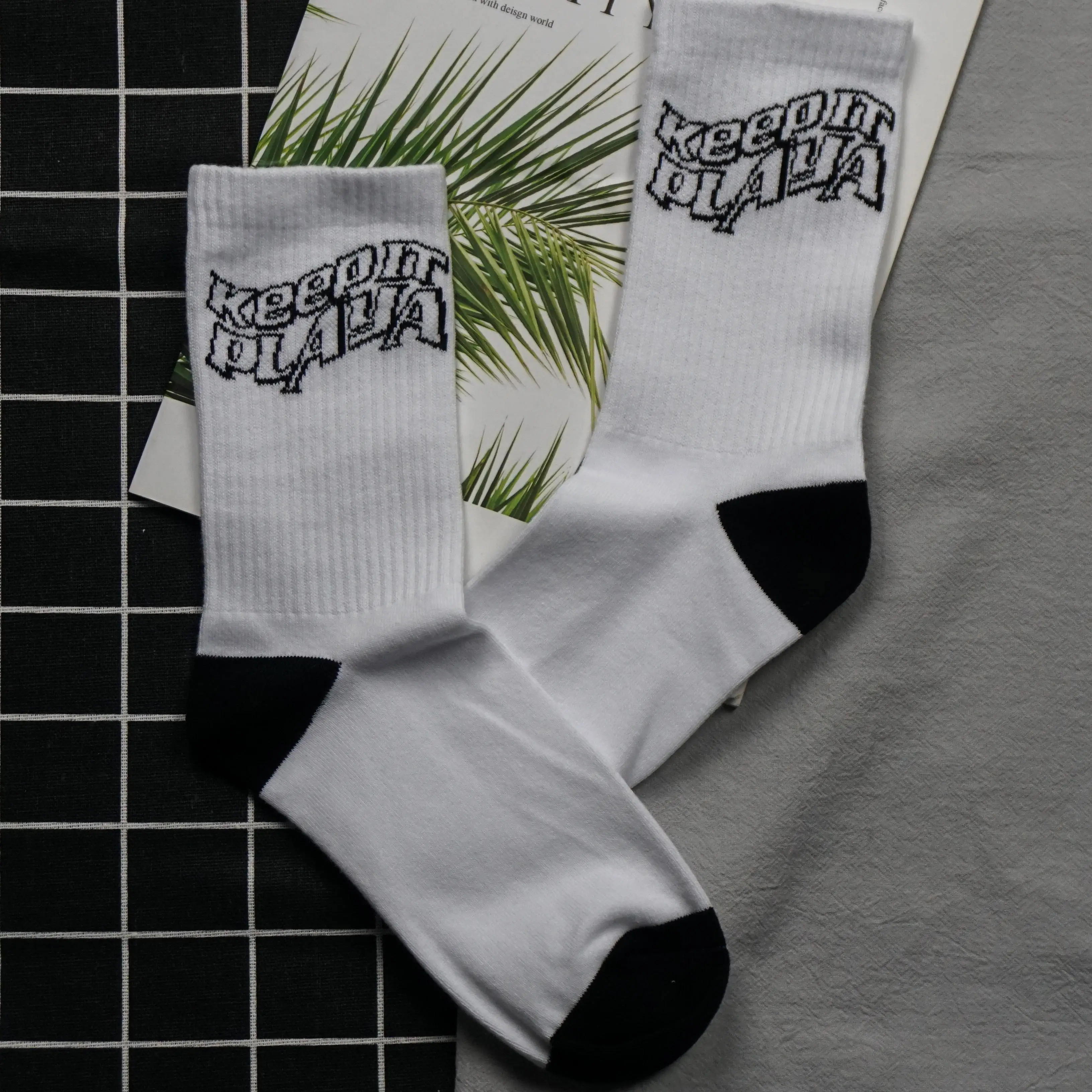 Hellosportusa Cheap Custom Wholesale Elite Athletic Half Cushioned Cotton Basketball Mens Crew Socka