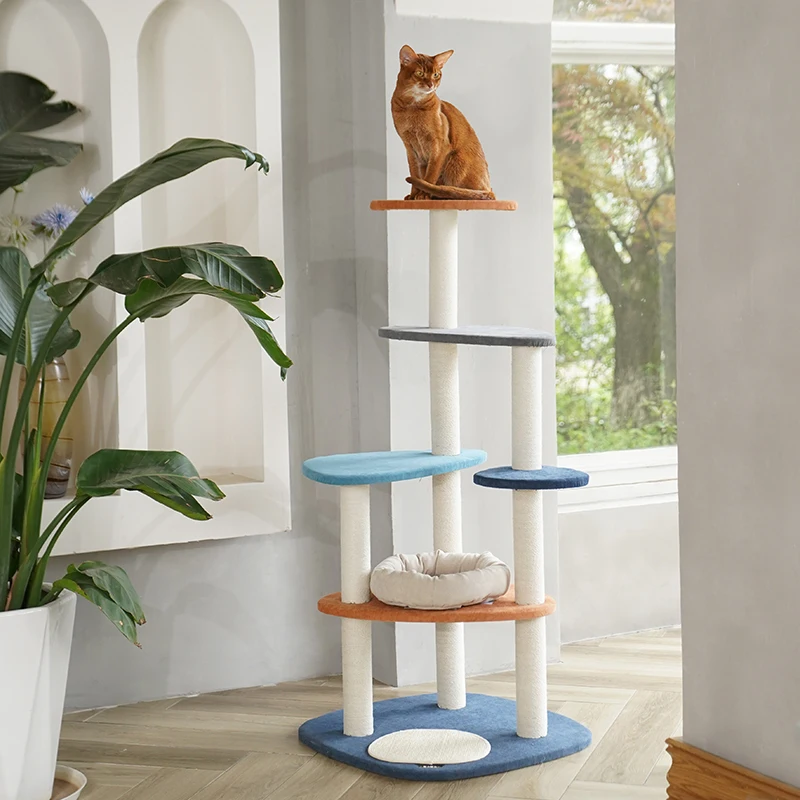  Polyester Fiber Jute Rope House Customized High Quality Large Multi-level Condo New Cat