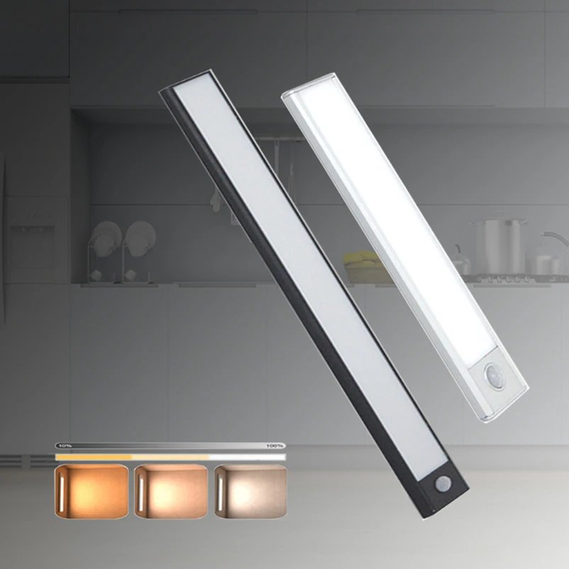 6W Portable Wireless Lamp Stick Bar Wardrobe Closet Light Motion Sensor Under Cabinet Led Light for Closet