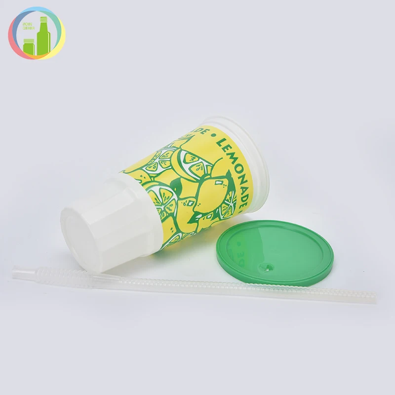 
Cartoon long drink cup plastic water bottle for school kids 