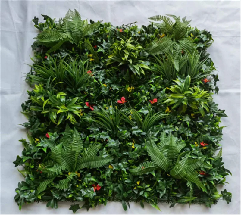 A-507 Custom Artificial Plastic Green Grass Wall Design Fake Panels Home Garden Backdrop Decor