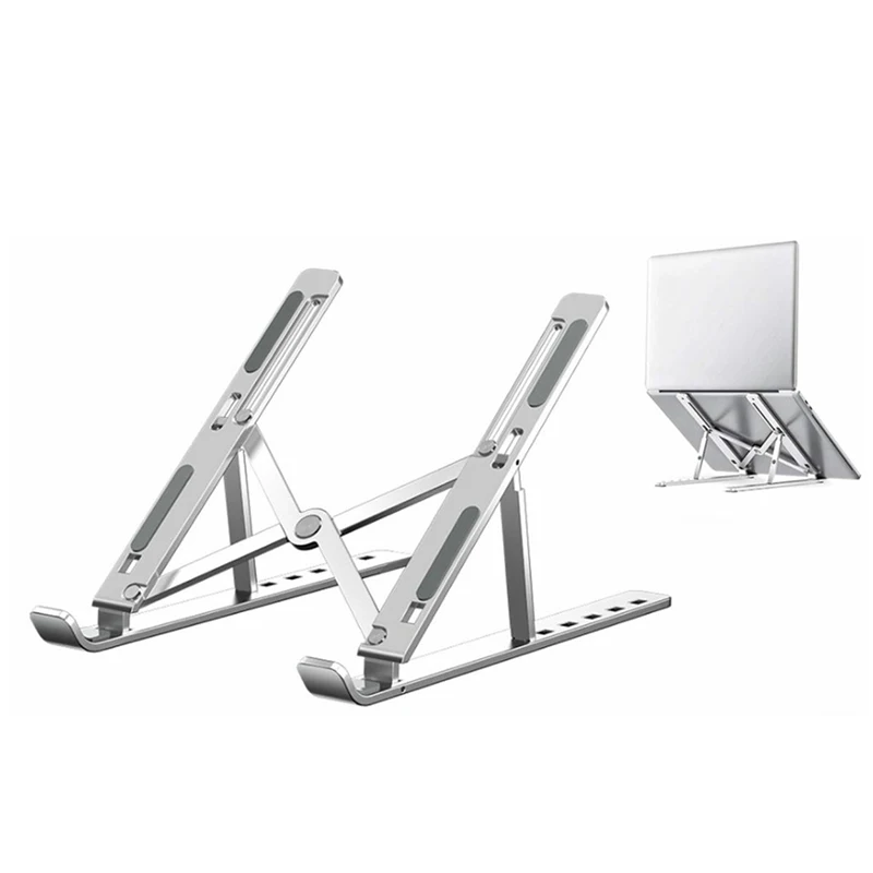 Laptop Stand for Desk Aluminum Notebook Support Riser Portable Computer Bracket Foldable Holder Lap Top Base For Pc