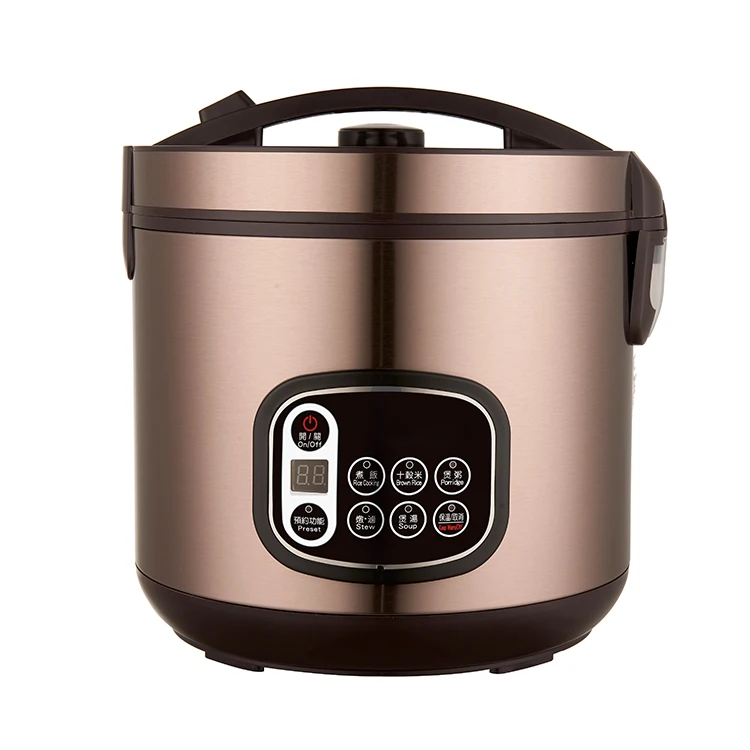 Wholesale Household Cylinder Shape 4L 700W Stainless Steel Inner Pot High Temperature Protection Electric Rice Cooker