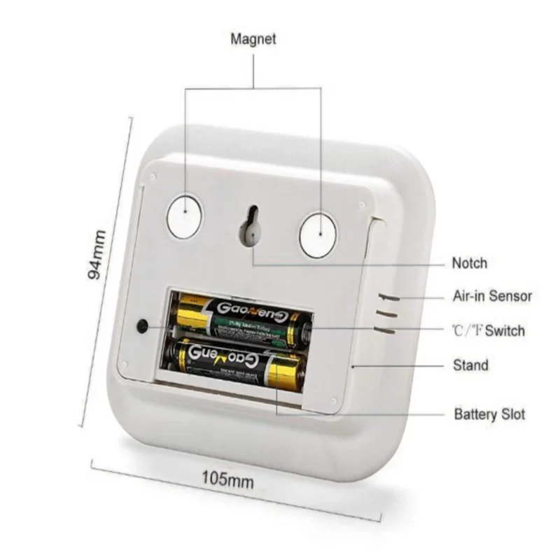 Free Sample High Low Records Digital Hygrometer Indoor Thermometer Plastic LCD Monitors Temperature and Humidity Monitor