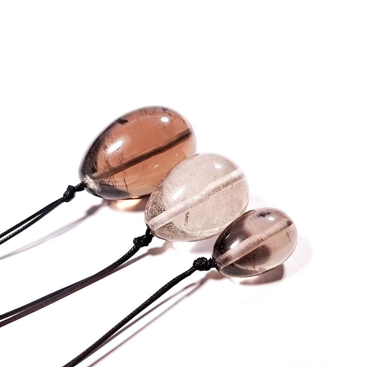 Good Quality the collectibles Drilled Yoni Eggs Quartz Jade Egg for fengshui decoration crystals healing stones