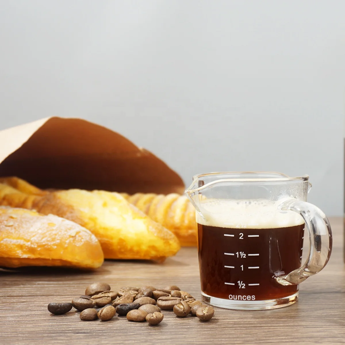 BCnmviku 70ML/2.4oz Double Spout Measuring Cup Kitchens Utensils Multi-Purpose Kitchenware For Coffee Baking Dishwasher Safe