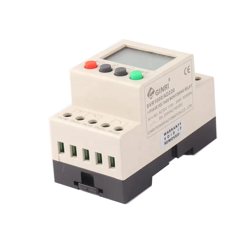 Ginri SVR1000/AD220 display Single phase Voltage monitoring Protective Relay