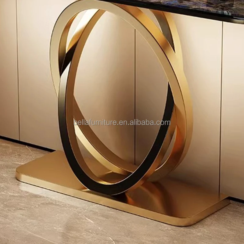 Living room furniture gold hallway  luxury mirror console table modern console tables for homewith Storage console table