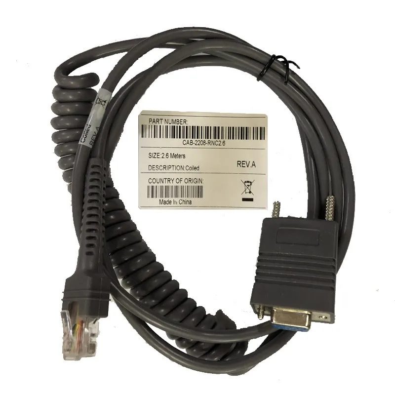 New compatible Coiled cable For Symbol LS2208 LS4208 DS6708 USB 3 Meter Barcode Scanner Cable