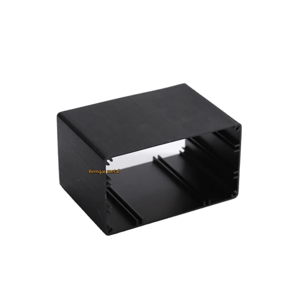 Black anodized extruded profile custom enclosure extrusion aluminum 6063-T5 mill finish LED driver Housings