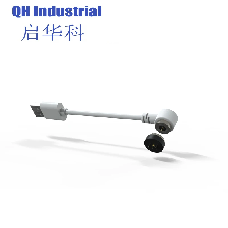 
1pin 2pin Wire Male And Female Magnetic Pogo Pin USB Cable Connector 